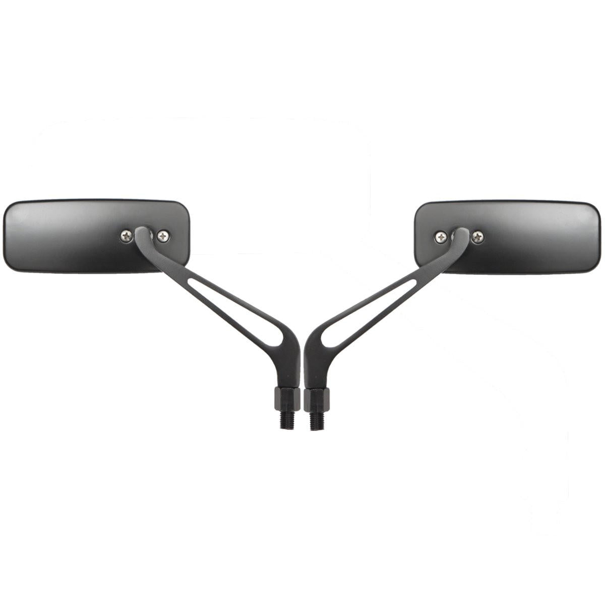 8mm 10mm Aluminum Motorcycle Rectangle Rear View Side Mirror Universal
