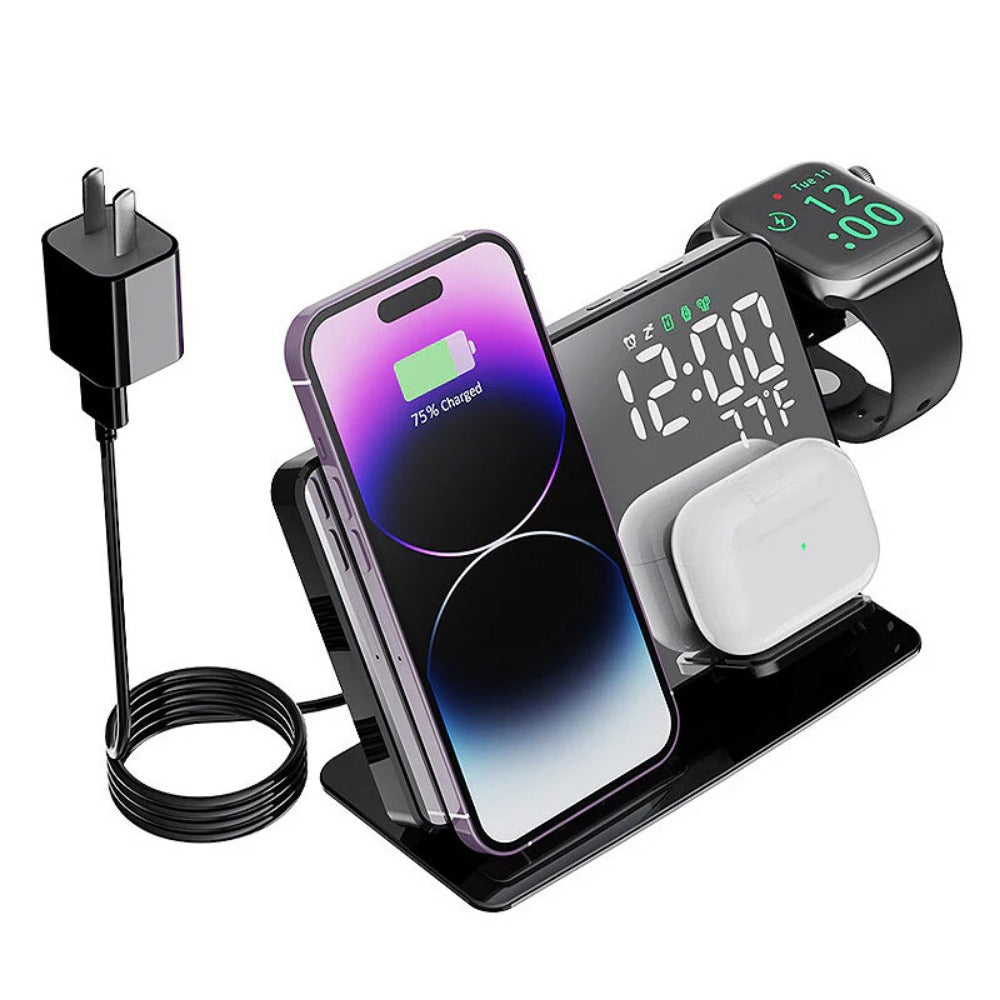 Fast Wireless Charging Pad W669 - 10W/15W for Phones, 5W for Headphones, 2W for Apple Watch, Compact & Lightweight Design