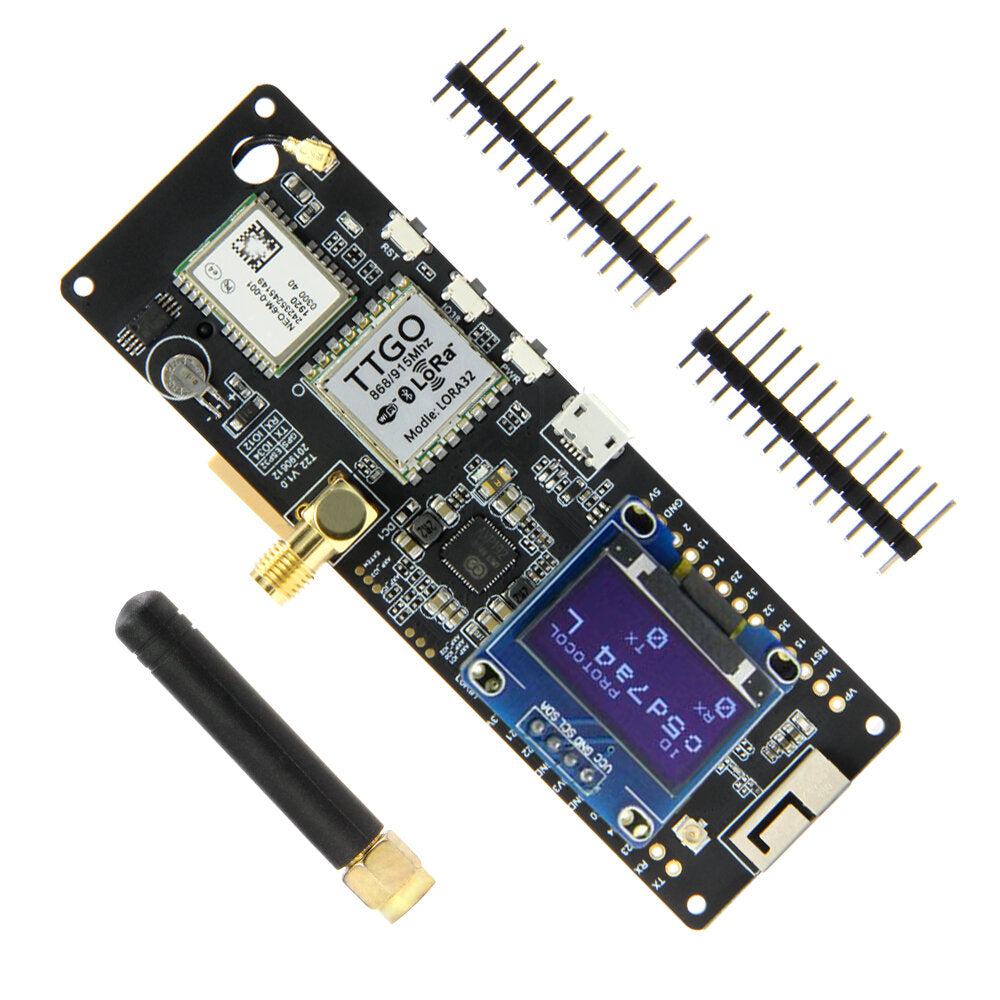 433/868/915/923Mhz V1.1 WiFi Wireless Bluetooth Module GPS NEO-6M SMA LORA32 18650 Battery Holder With OLED