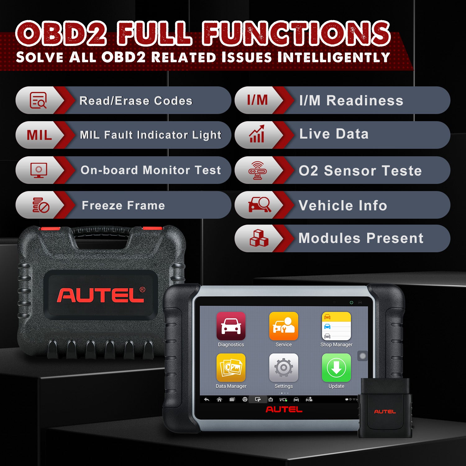 Car Bi-directional Diagnostic Tools OBD2 Scanner Code Reader All System Diagnosis PK MX808S MK808S