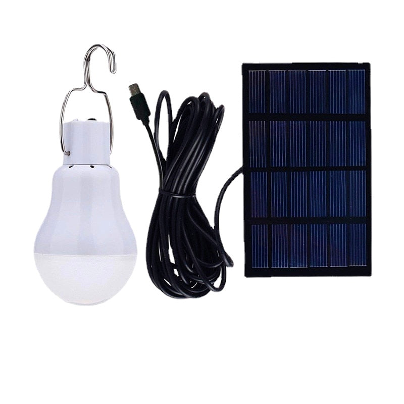 LED Solar Bulb with Hook Light Outdoor Waterproof Camping Solar Lamp Energy Saving Bulb Garden Courtyard Path Lighting