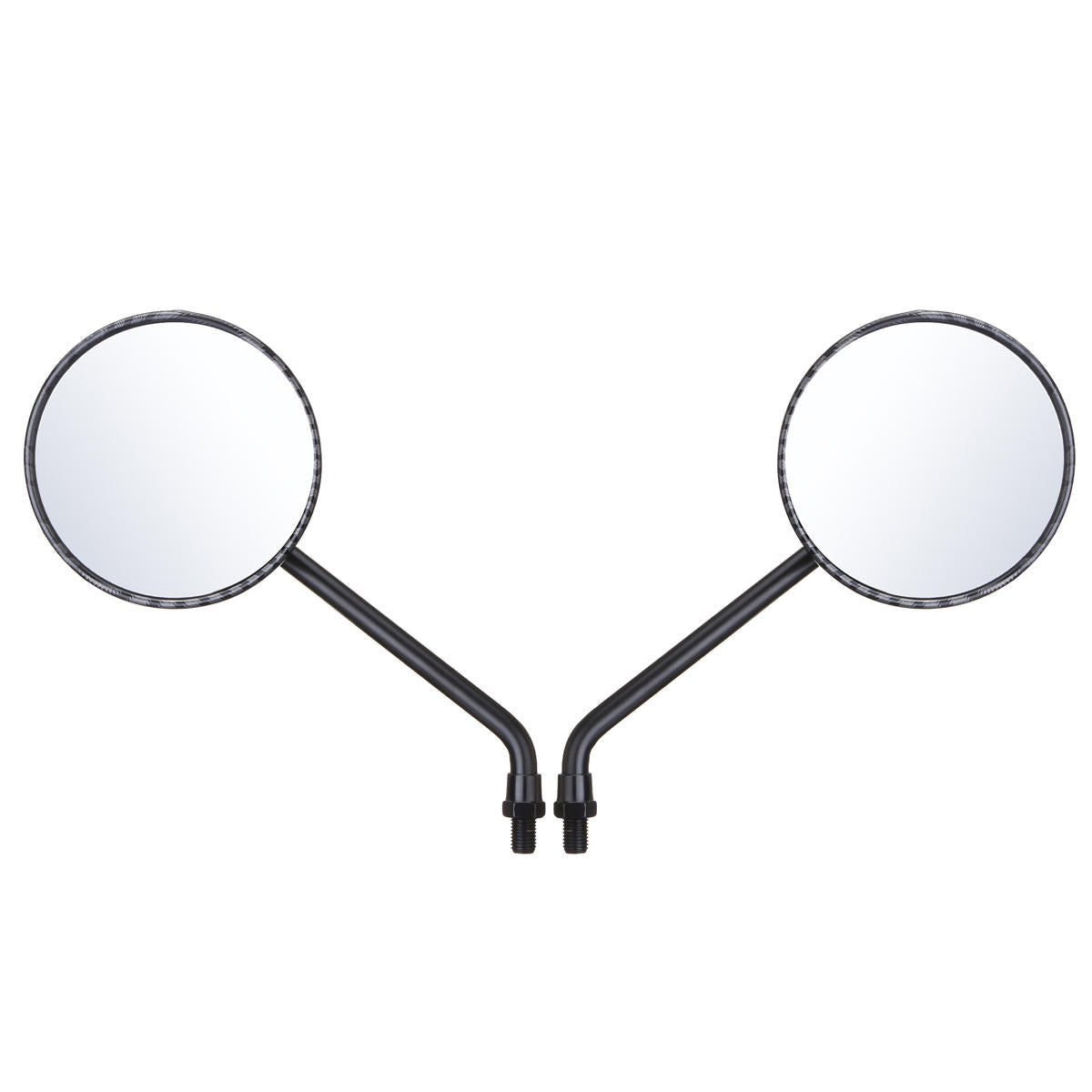 Diameter 85mm Retro Round Rearview Motorcycle Mirrors Long/Short Handle