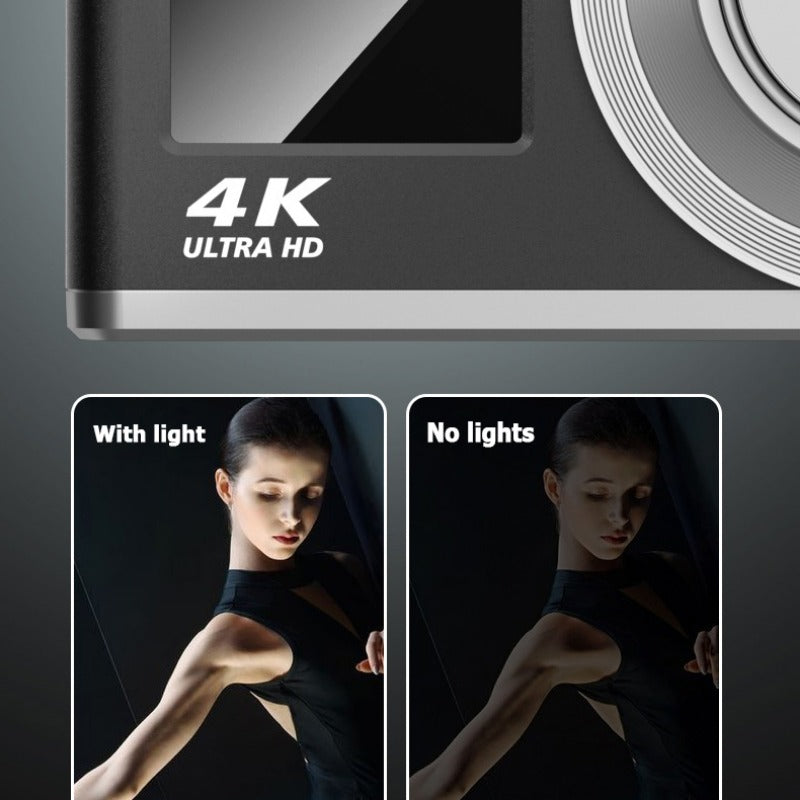 4K Optical Zoom CCD Digital Camera 64 Million Pixels Dual IPS High-definition Screens Photography Camera
