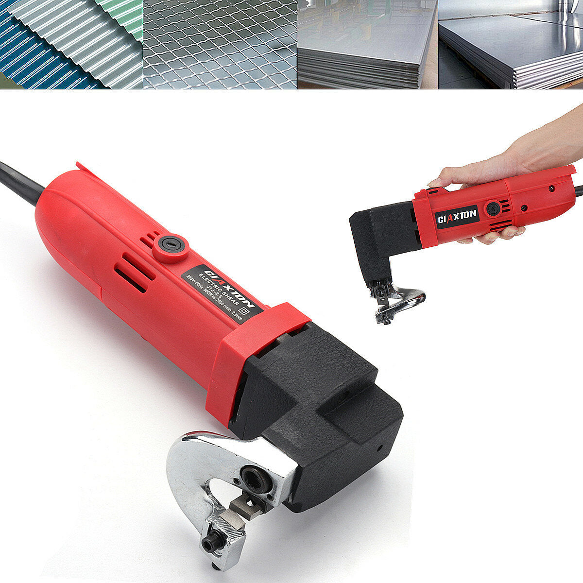 500W Electric Scissor Metal Sheet Cutter 2.5mm Cutting Secateurs For Iron Steel Plate