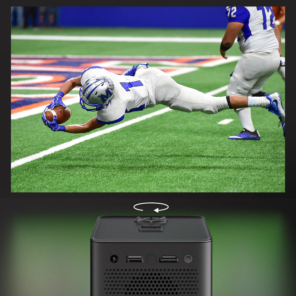 Mini Smart Projector Android 10.0, WiFi, 2+16GB, Portable Movie Projector for iOS/Android/HDMI/USB - Ideal for Office, School, Events