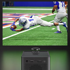 Mini Smart Projector Android 10.0, WiFi, 2+16GB, Portable Movie Projector for iOS/Android/HDMI/USB - Ideal for Office, School, Events