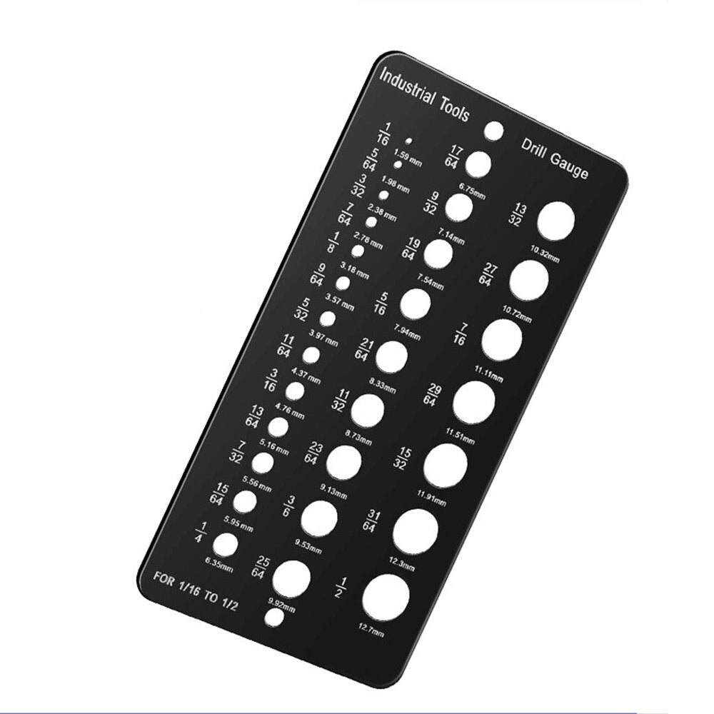 Double-Sided Stainless Steel Drill Bit Measuring Ruler for 118° Apex Angle - Compact & Accurate Tool, 15.1x7cm