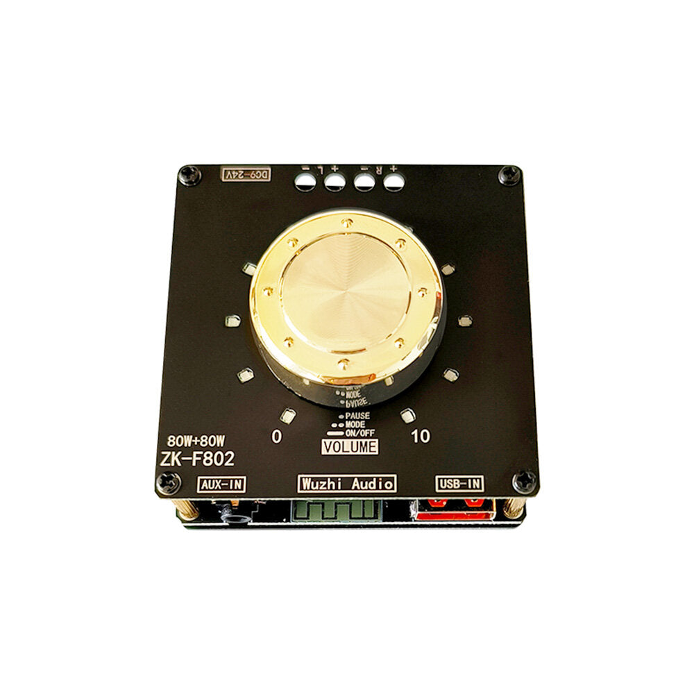 Bluetooth 5.1 Volume Indicator Audio Power Amplifier Module Two-channel Stereo 80W+80W Amplifier Board