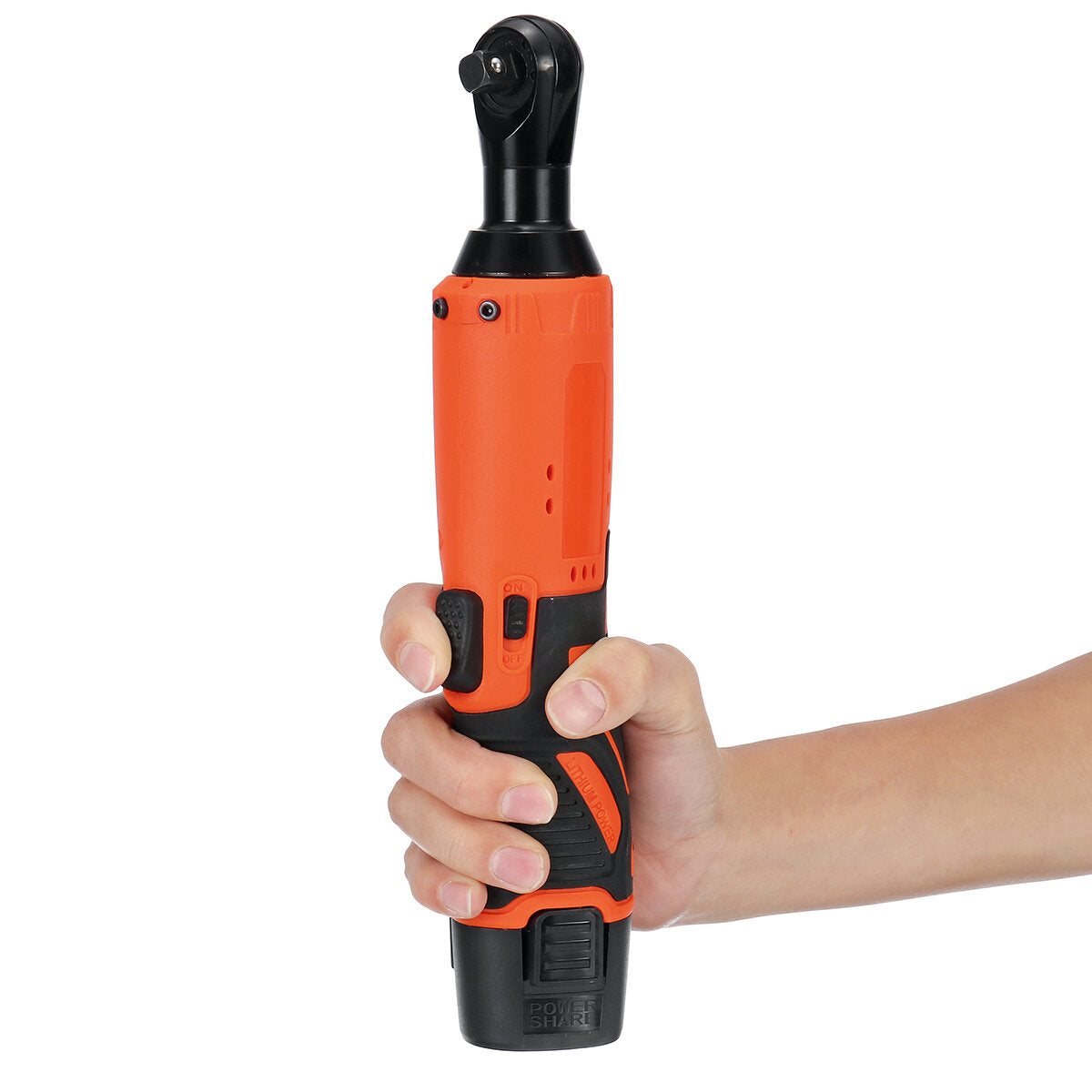 3/8" 12V 65N.m Cordless Electric Right Ratchet Angle Wrench Tool W/ 2pcs Battery