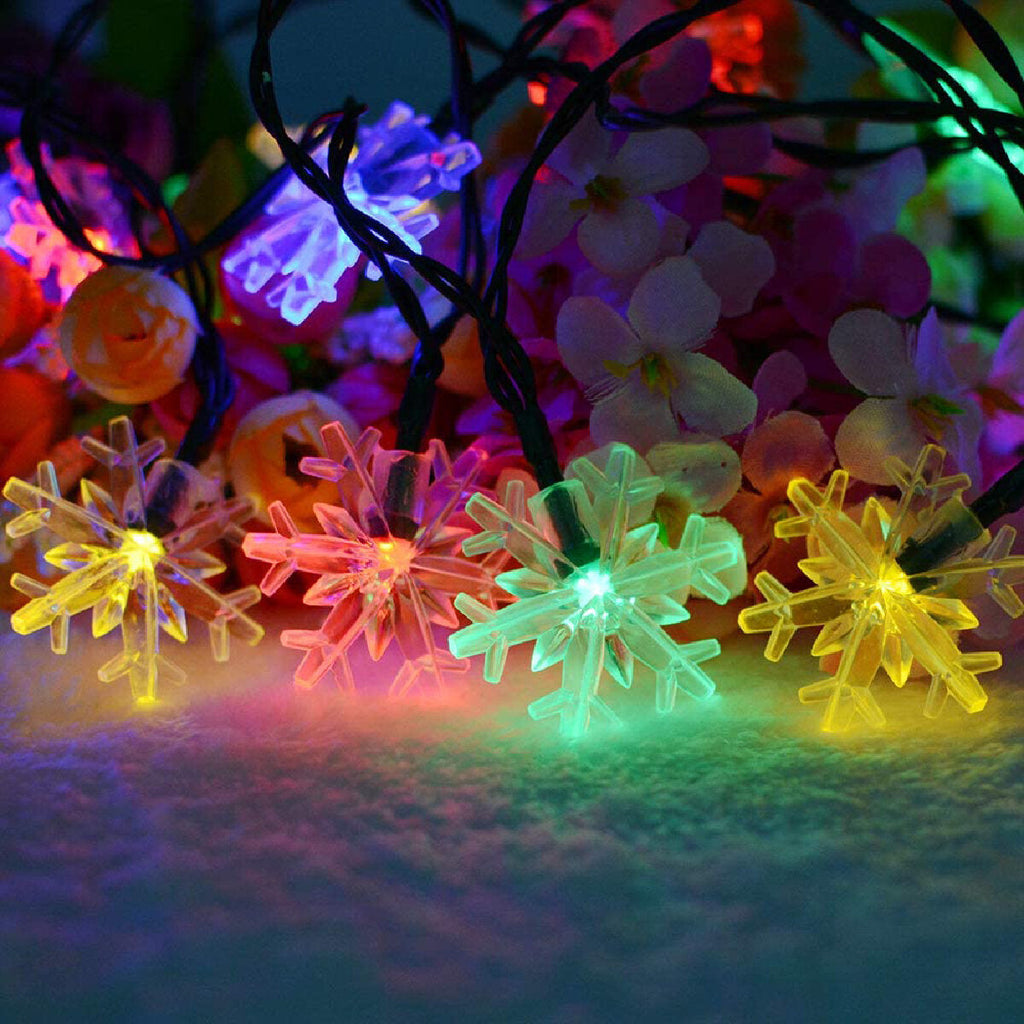 6.5m 30LED Solar String Lights Snowflake Home Garden Fairy Lighting Party Christmas Decoration