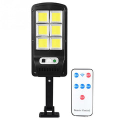 2Pcs 120 COB Flood Lamp LED Solar Street Light Outdoor Waterproof Motion Sensor Garden Light with Remote Control