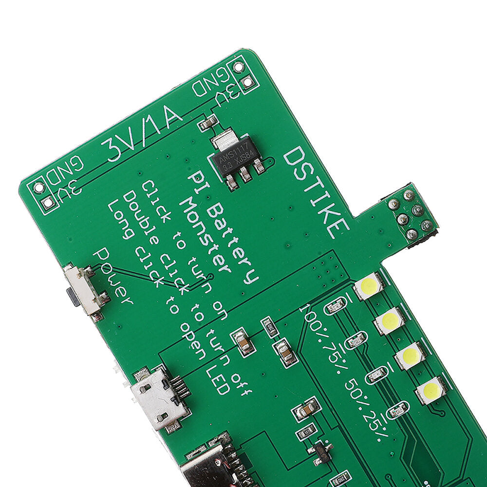 Battery Monste Dual 18650 Battery Power Supply UPS 5V 3A Power Bank
