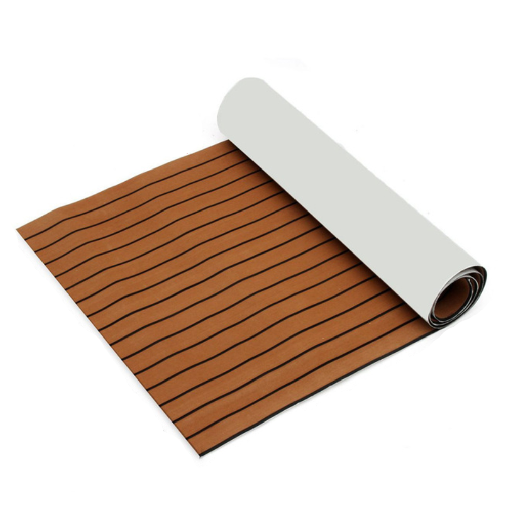 2700x900mm Self Adhesive Marine Boat Synthetic EVA Foam Floor Yacht Teak Deck Sheet Dark Brown