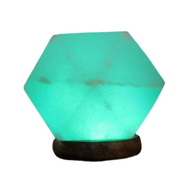 Natural Crystal Rock USB Salt Lamp Colorful LED Night Light Decor