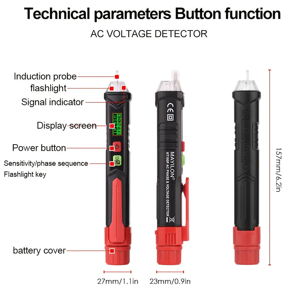 Multi-Function Intelligent Electricity Circuit Testing Pen with Sound And Light Alarm