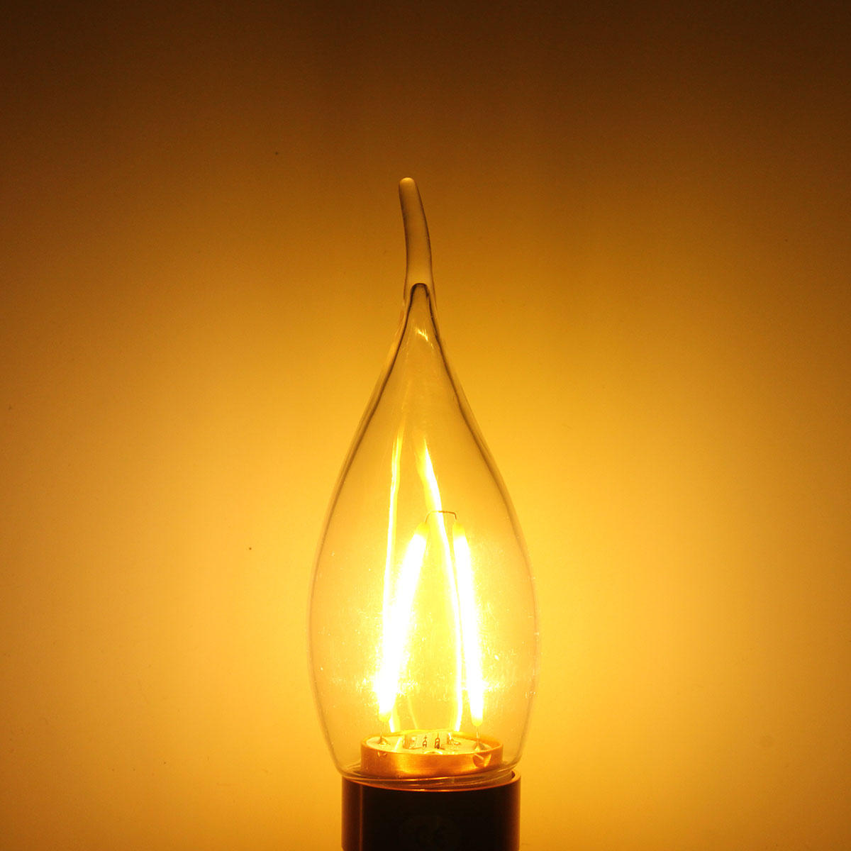 Non-Dimmable 2W Sliver Pull Tail Incandescent Candle Light Bulb 220V