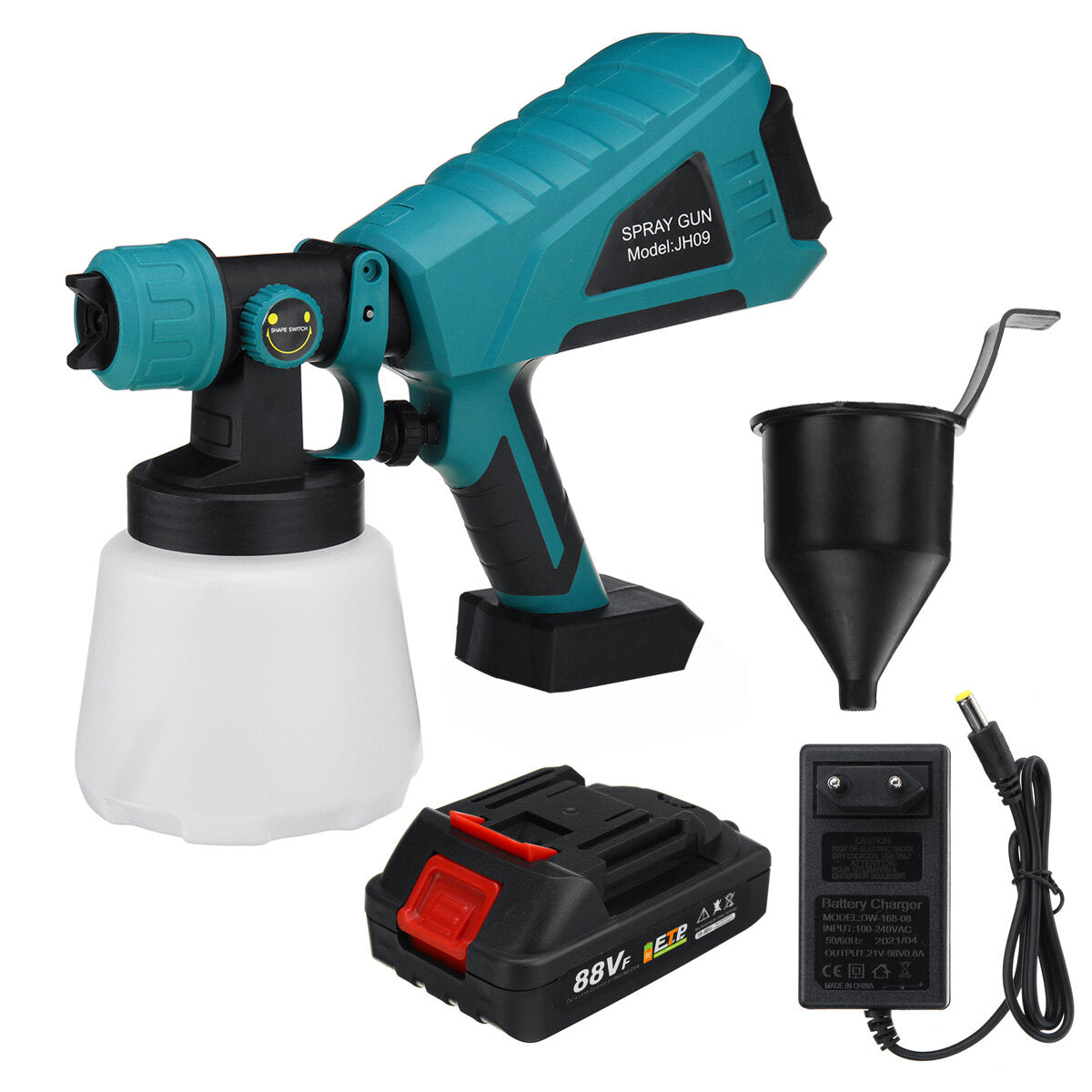 88VF 1000ML Removable Electric Spray Guns Household Convenience Spray Paint W/ Li-ion Battery For Makita Regulation High Power Sprayer