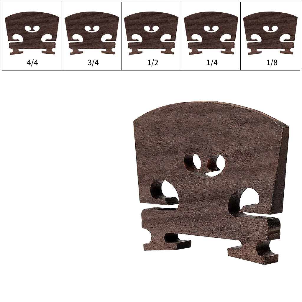 1PC Master Ebony Violin Bridge 4/4 3/4 1/2 1/4 1/8 Size Violin Bridge Musical Instrument