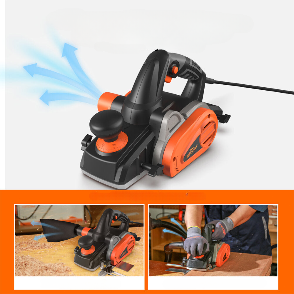 1200W 10-Amp Electric Corded Hand Planer 4-3/8-Inch Woodworking Cutting Machine