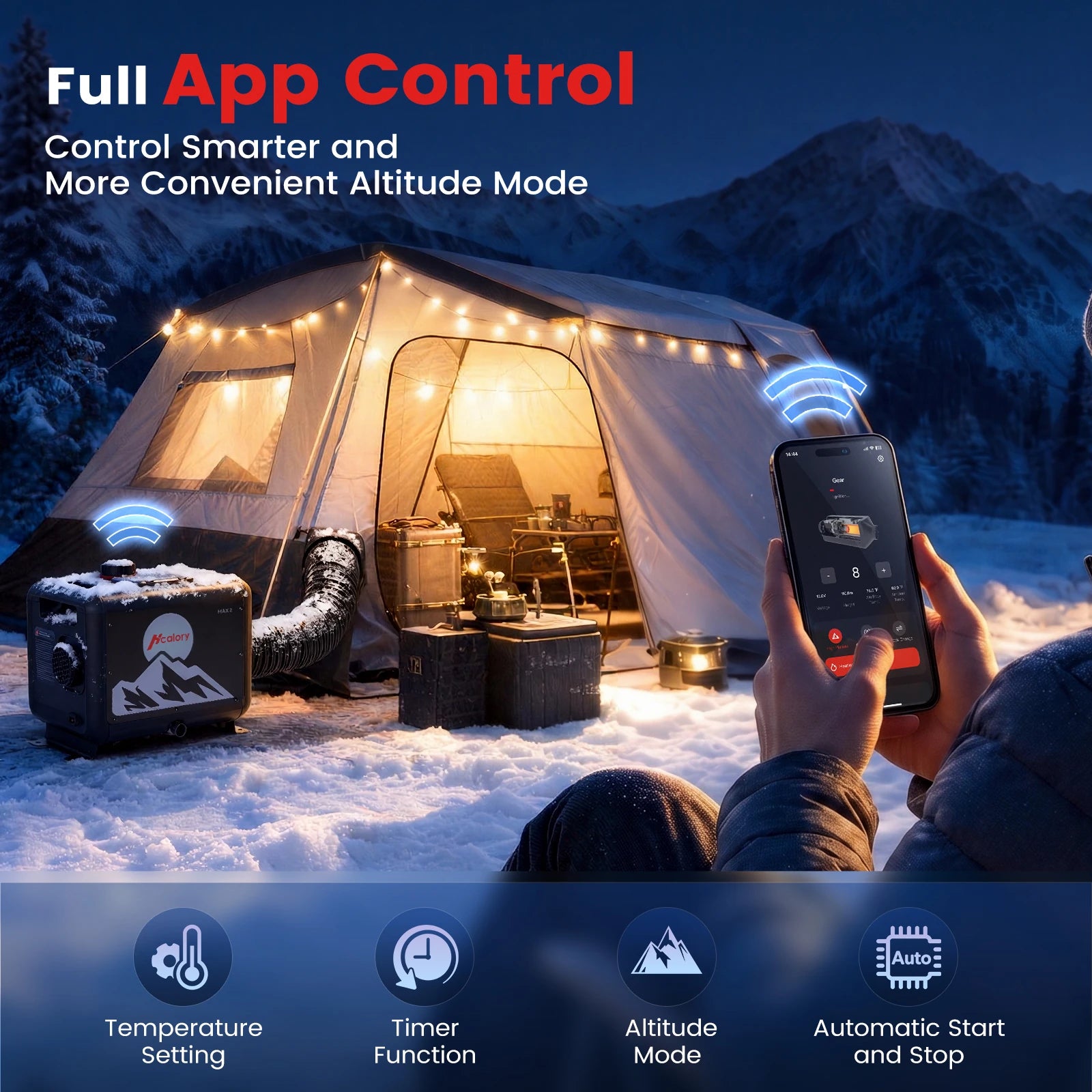 MAX 2 8KW 7.9L All-in-One Diesel Heater, App Control, Wireless Temperature Sensor & Adaptive Mode for RV, Camper & Truck