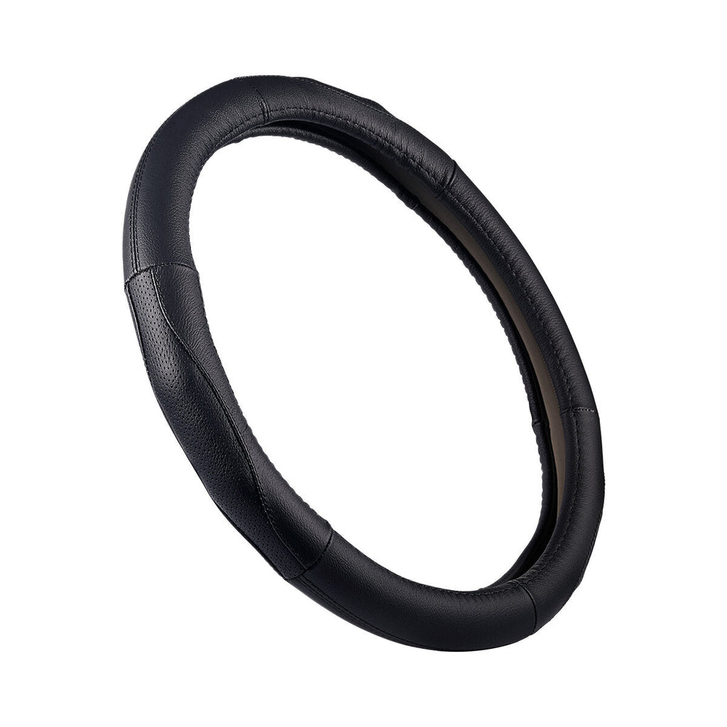 Car Steering Wheel Covers Genuine Leather Anti-slip Protector 37-38cm Universal