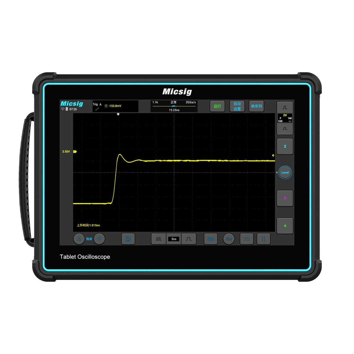 Tablet Oscilloscope 200MHz Bandwidth 1GSa/s Sampling Rate 10.1 Inch Touchscreen High-Resolution Professional Diagnostic Tool