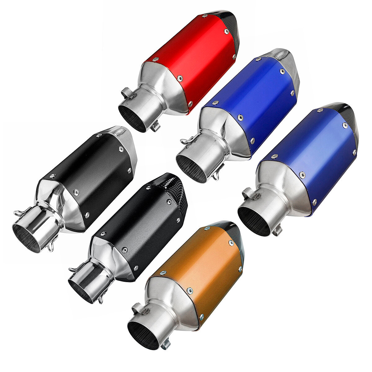 Universal Motorcycle Short Steel  Exhaust Pipe  Muffler Silencer  Removable 38-51mm