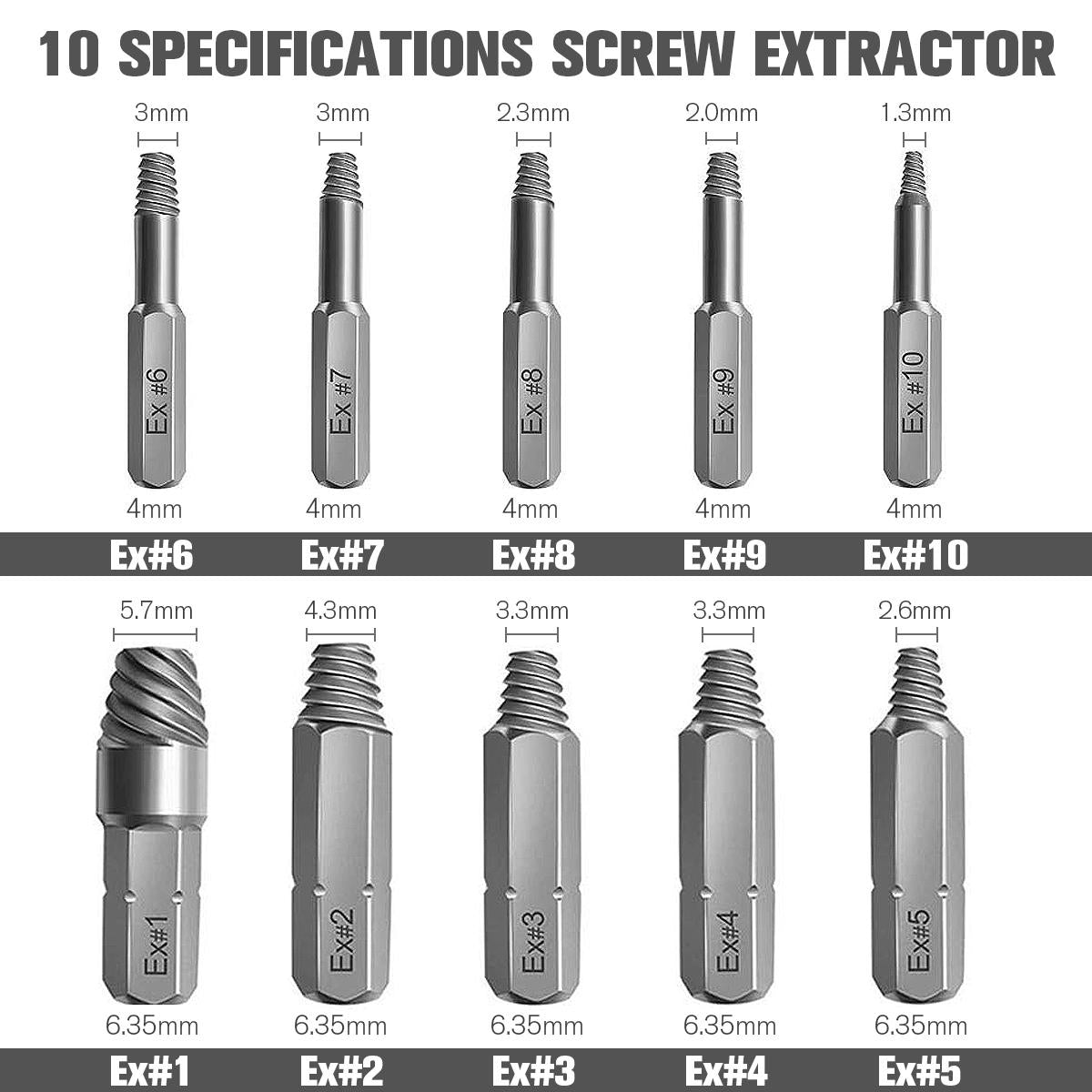 33pcs Damaged Screw Extractor Set with Screwdriver Bits Extension Bit Holder for Broken Screw HSS Broken Bolt Extractor Screw Remover Kits