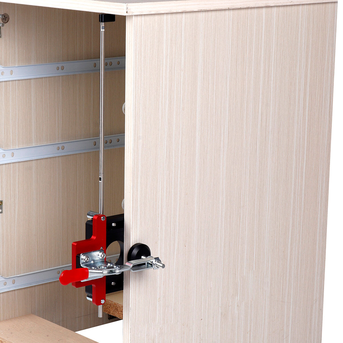 Aluminum Alloy Drawer Slide Jig with Adjustable Clamp for Woodworking Cabinet Drawer Slide Install