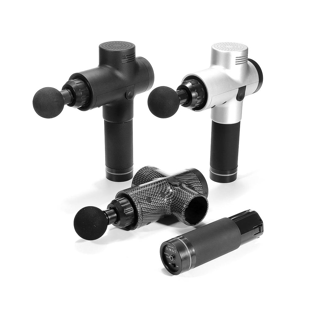 DC 24V 6 Heads Electric Percussion Massager 2600mAh 20 Speed LCD Touch Screen Low Noise Muscle Vibration Therapy Device