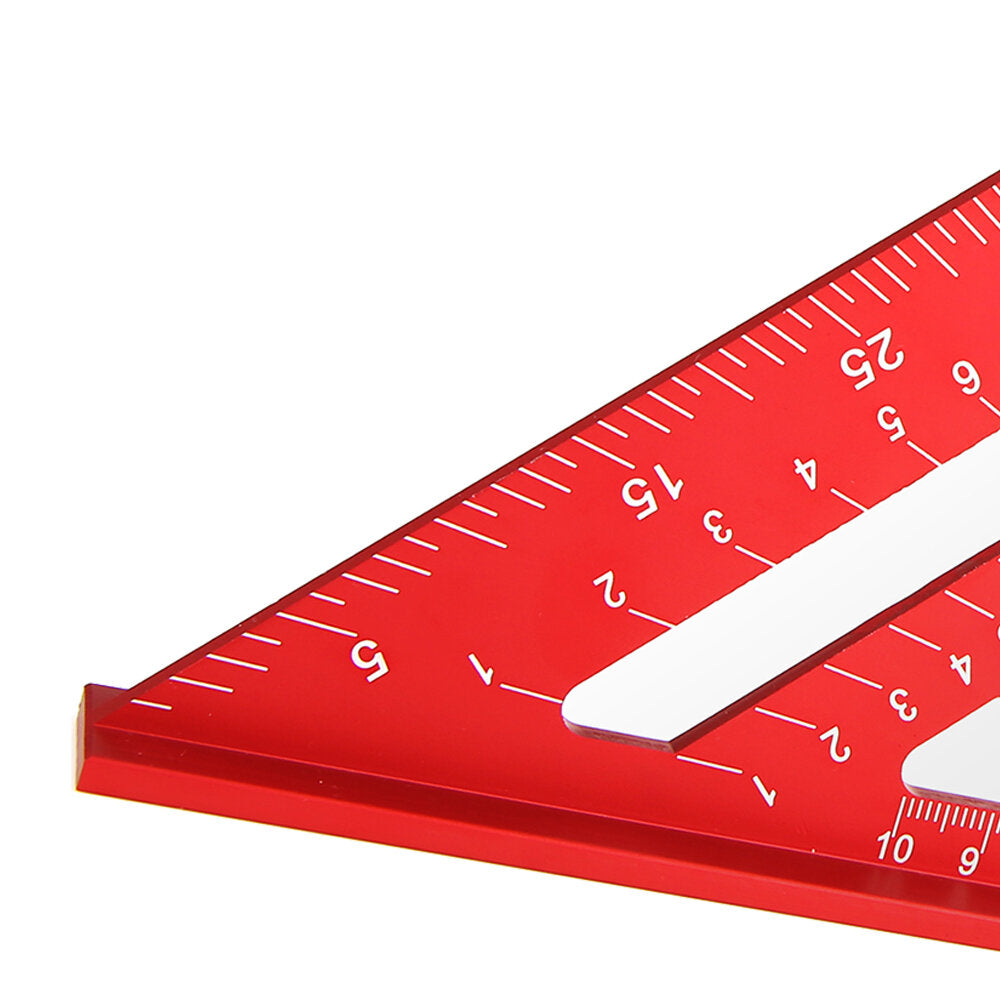 Multi-Function Triangle Ruler - Set Square, Protractor, Line Scriber, Saw Guide - Aluminum Alloy, Double-Sided, Portable