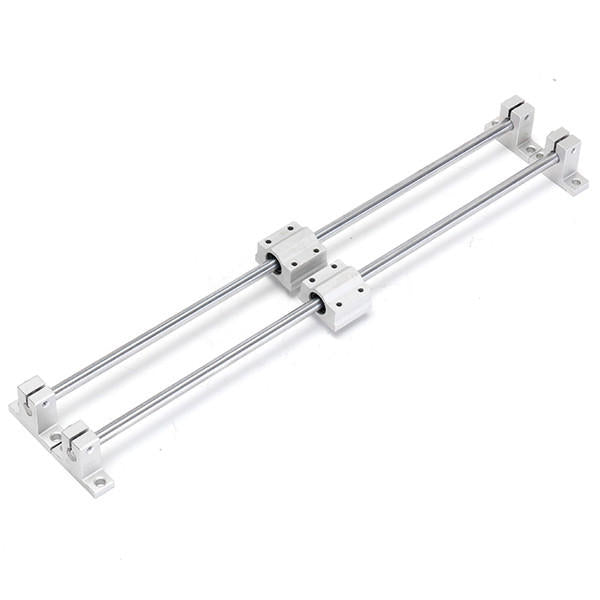 13pcs 400mm CNC Parts Optical Axis Guide Bearing Housings Aluminum Rail Shaft Support Screws Set