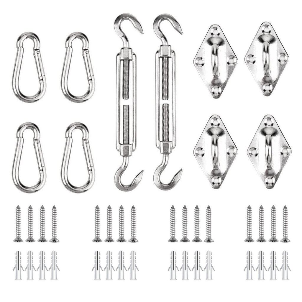 42PCS Awning Accessories Sunshade Sail Stainless Steel Hardware Kit Easy to Install