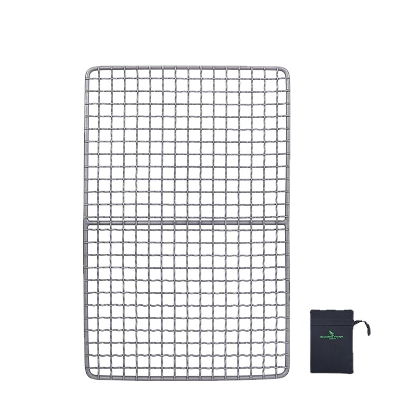 Titanium BBQ Barbecue Grill with Hanging Chain Food Charcoal Carbon Furnace Camping Picnic Garden Tableware