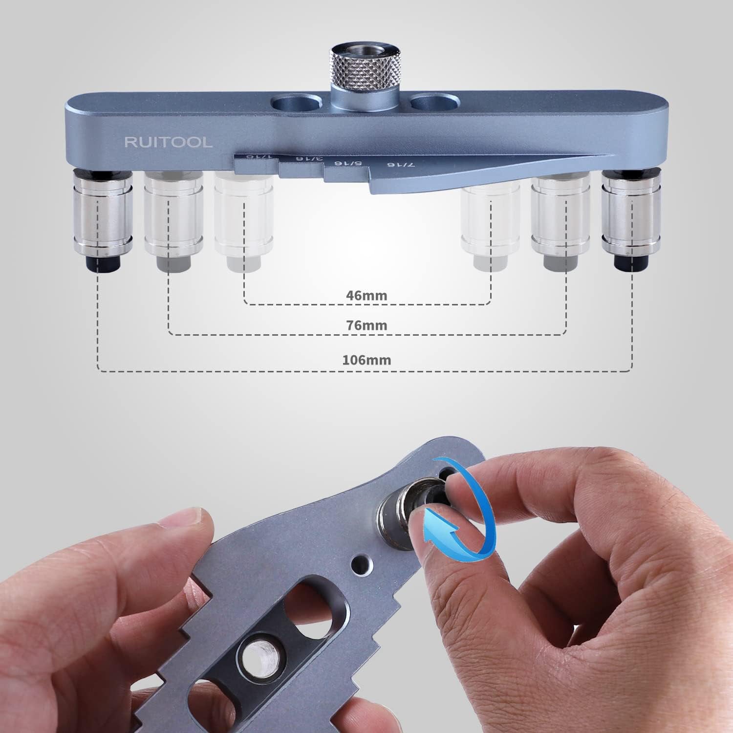 Premium Aluminum Dowel Jig Kit - Self-Centering, Precision Drill Guides, Versatile for Woodworking & DIY Projects