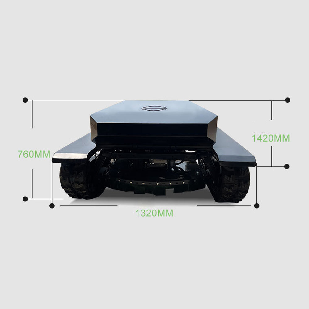 Remote Control Lawn Mower HTM800-PRO 800mm Cutting Width 608CC Engine 45 Degree Slope Capability Efficient Grass Cutting Long Range Operation