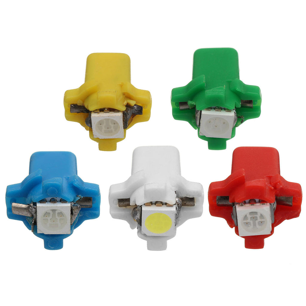10pcs 12V LED Instrument Head Lights Dashboard Dash Gauge Bulb T5 B8.3D W3W 5050