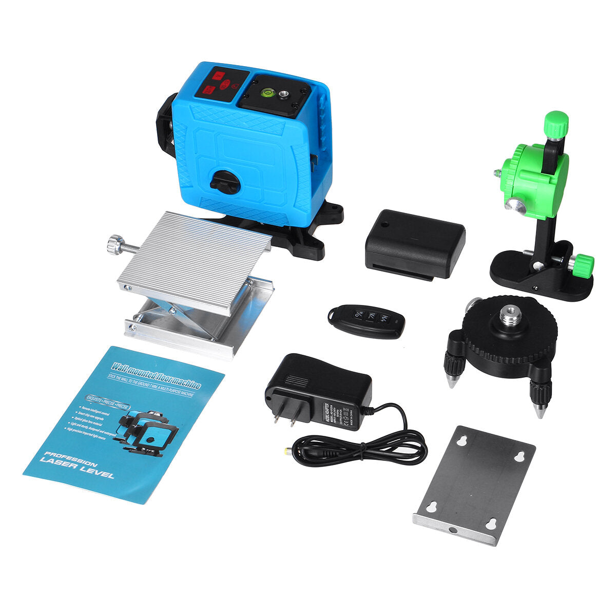 12 Line Laser Level Green Light Self Leveling Cross 360 Rotary Measure with Remote