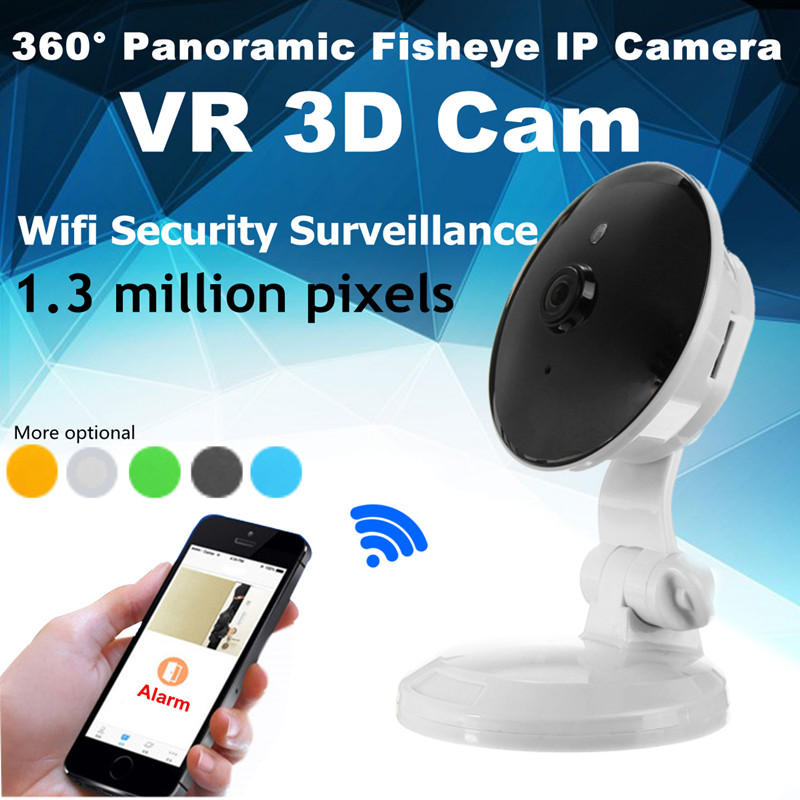 VR 360 3D Panoramic 960P Fisheye IP Camera Wifi 1.3MP Home Security Surveillance Two Way Talk Audio