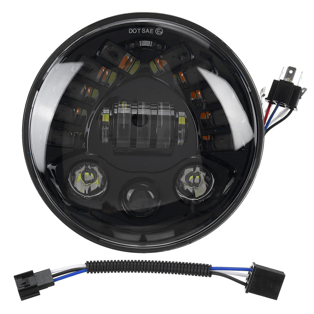 7 Inch Projector LED Headlights Hi/Lo Beam DRL Turn Signal Light Round