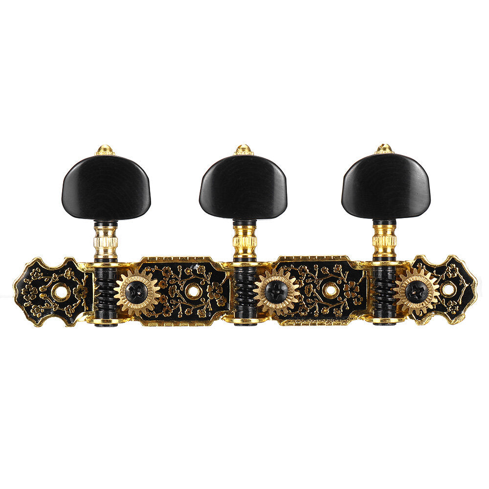 2Pcs Acoustic Classical Guitar Tuning Pegs Machine Heads Tuners Guitar Parts Black