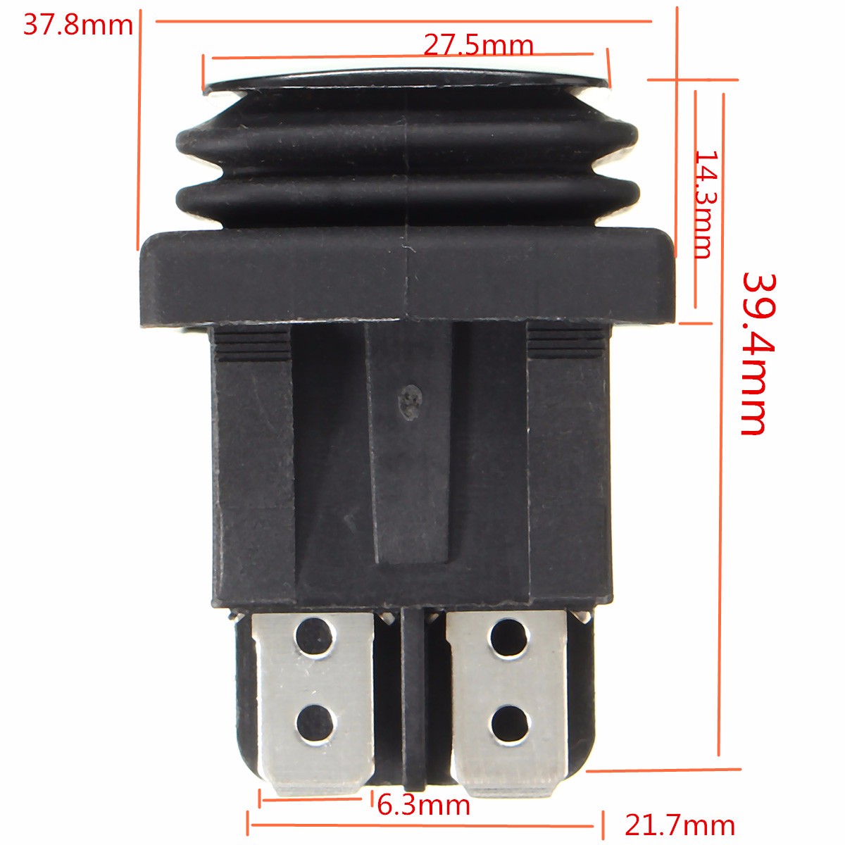 12V Waterproof 6Pin DPDT Locking ON-OFF-ON Rectangle Rocker Switch