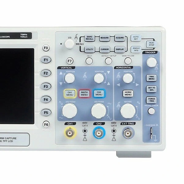 Digital Storage Oscilloscope 70MHz 2Channels 1GSa/s 7inch TFT LCD