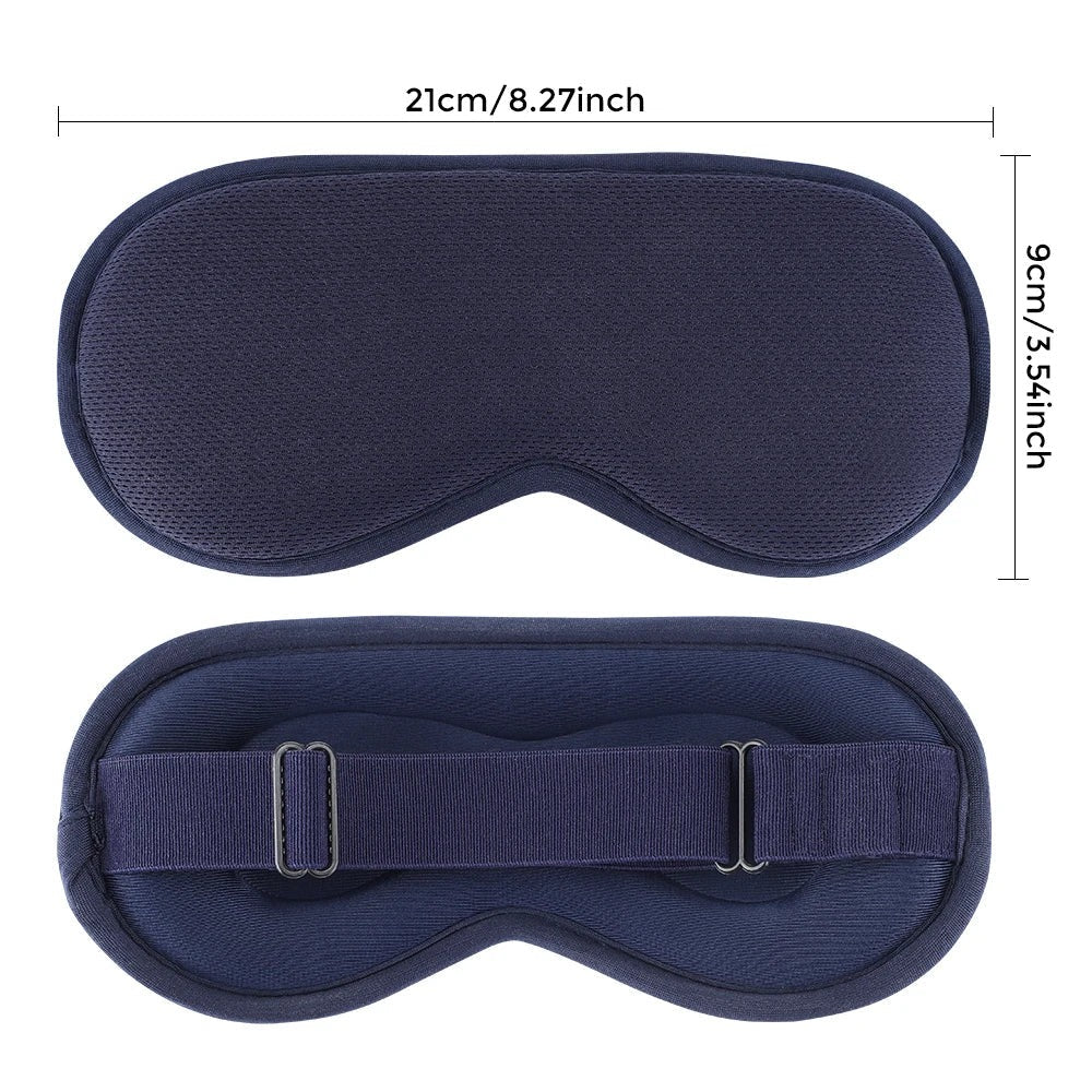 3D Eye Massage Mask with Hot Compress & Vibration - Relieve Fatigue, Dark Circles, Portable for Travel & Office