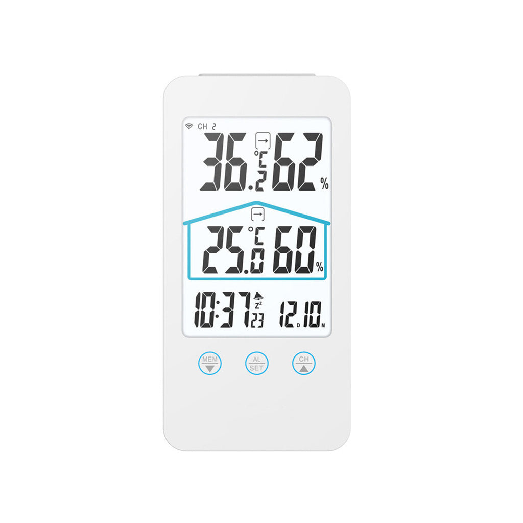 Wireless Weather Station Alarm Clock Thermometer Digital Teperature Hygrometer For Indoor&Outdoor Use
