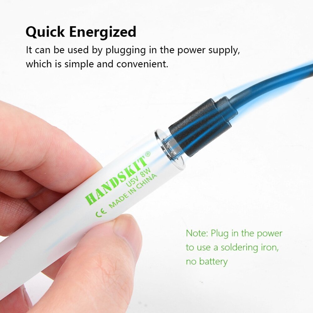 5V 8W USB Electric Soldering Solder Iron Pen Fast Heating Hand Welding Tools Kit