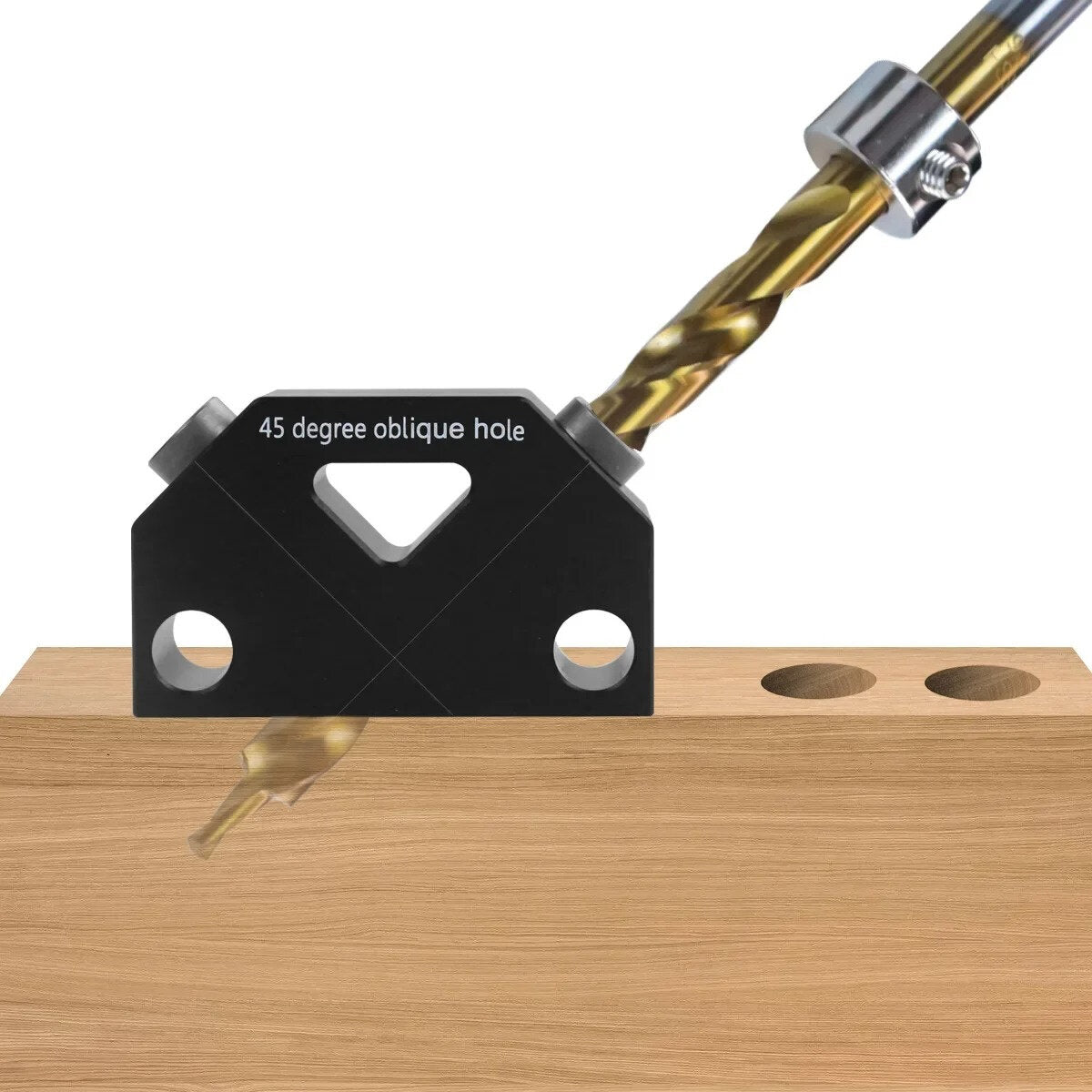 45-Degree Pocket Hole Jig Kit - Durable Aluminum, 9.5mm Drill Bit, Easy to Use Woodworking Tool for Precise Joints