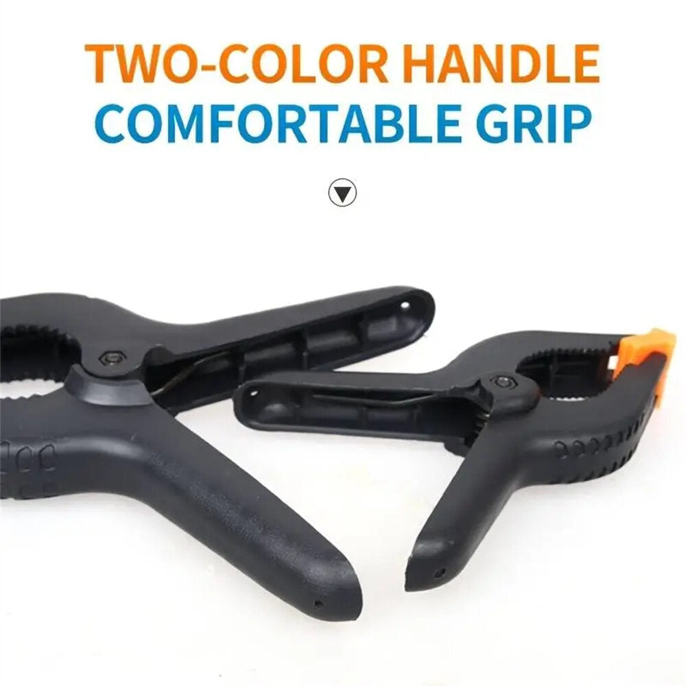 Versatile Ratchet Bar Clamp Set - 10pcs, 2/3/4/6 inch, Black, Ergonomic Grip for Woodworking, Photography, Arts & Crafts