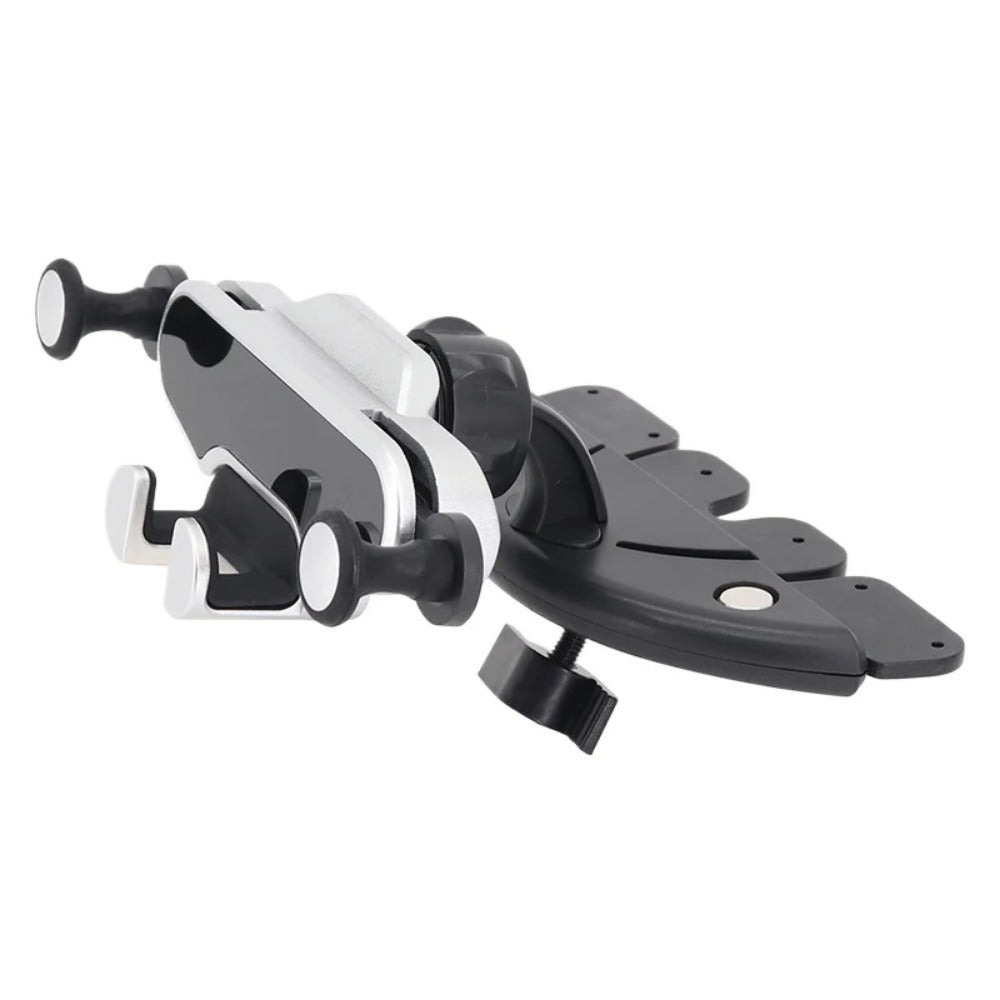 Universal CD Slot Gravity Car Holder - Premium ABS, One-Hand Operation, Super Strong, Silver, Fits All Mobile Phones