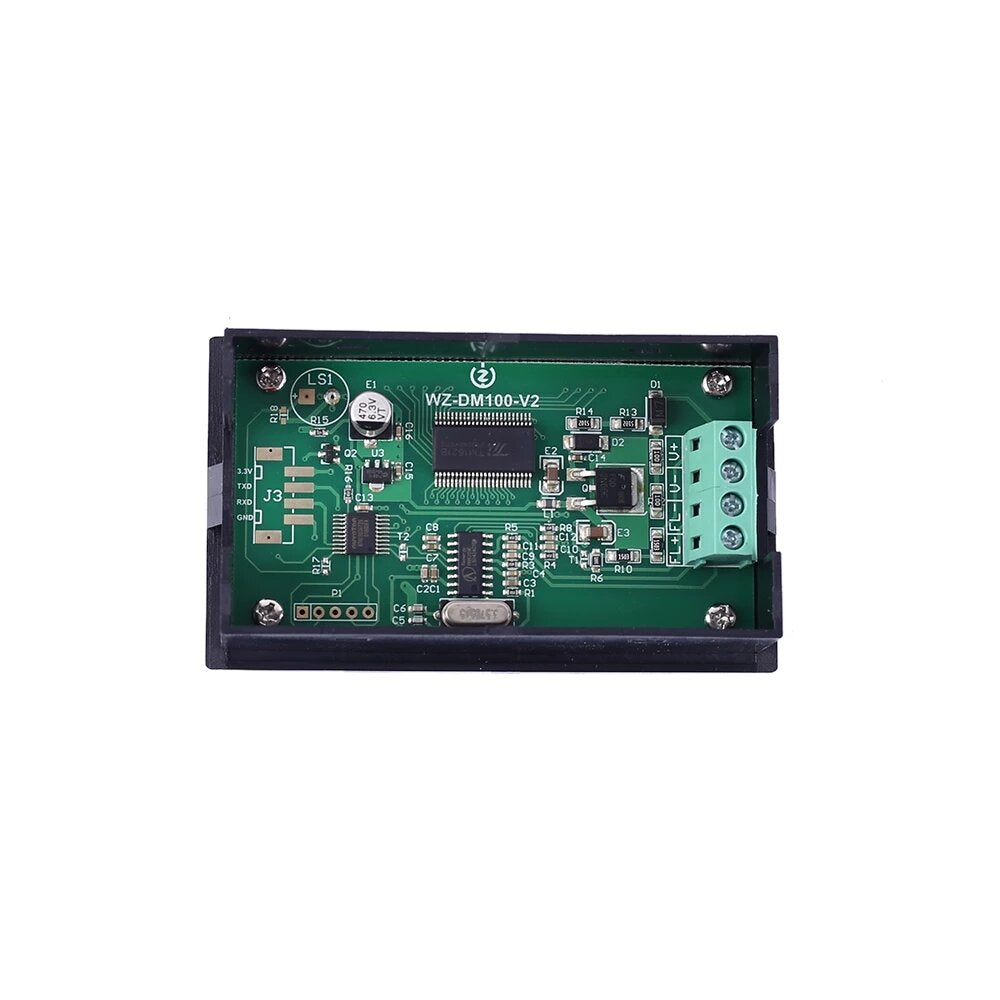 Voltmeter Ammeter 100V 100A Power Meter Electric Energy Meter Voltage Alarm with 75mV Shunt LCD Display Screen Circuit Monitor